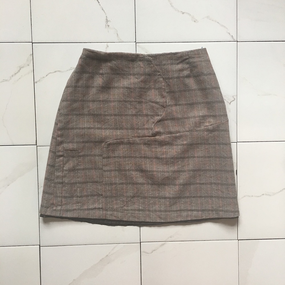 VTG Harve Benard Haltzman Brown Wool Mini Skirt